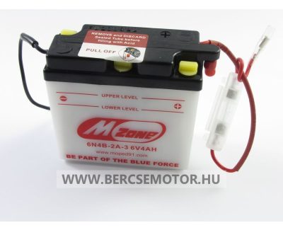   Akkumulátor Simson Schwalbe / Star 6V 4Ah (6N4B-2A) savas (101x47x95 mm)