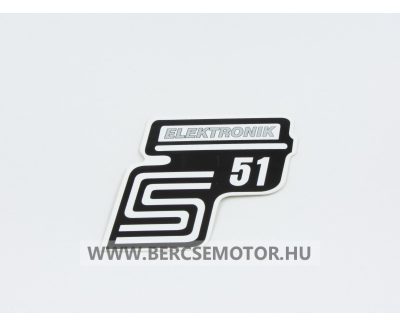 Matrica deknire ezüst Simson S51 Elektronik