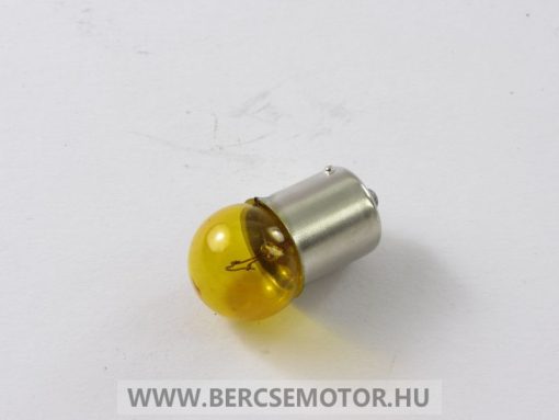 Izzó 12V 10W sárga BA15s