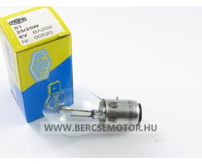 Izzó 6V 25/25W BA20d - Trifa