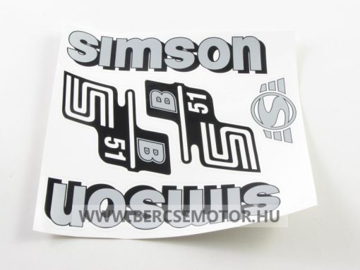 Matrica szett ezüst Simson S51 B