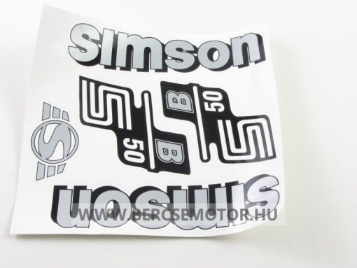 Matrica szett ezüst Simson S50 B